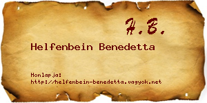 Helfenbein Benedetta névjegykártya